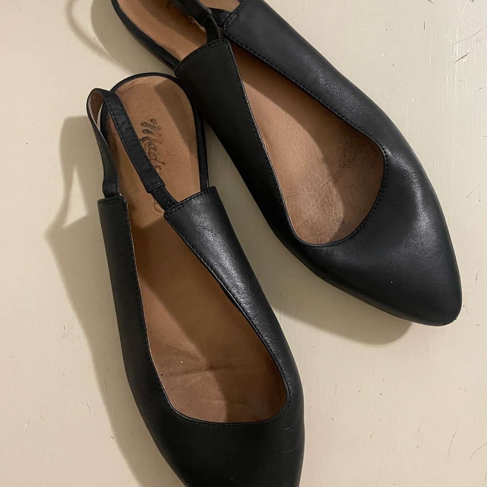 Madewell Black Leather Mules